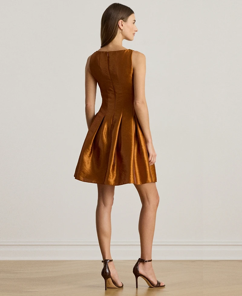 Lauren Ralph Women's Metallic Fit-and-Flare Cocktail Dress