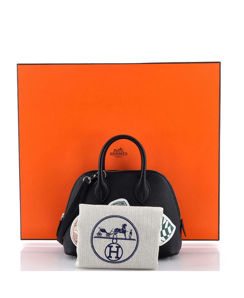 Pre-Owned Hermes Mini Bolide 1923 Pique-Colle Bag Chevre Mysore