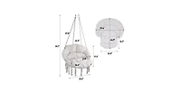 Flynama 47 Inch Macrame Hammock Swing Chair with 330 lb Capacity
