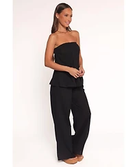 Petal and Pup Women's Charlie Strapless Pant Set - Black Xs