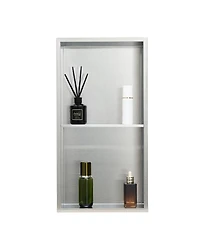 Slickblue Stainless Steel Shower Niche Recessed Wall Shelf for Bathroom Storage