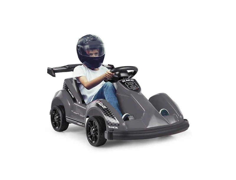 6V Kids Ride-On Go Cart with Remote Control & Safety Belt – Black