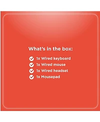 Radioshack All-in-One Pc Gaming Set 114-Key Keyboard, 7200 Dpi Mouse with Lights, Headset and Non Slip Mousepad Included 2607158