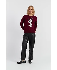 Chinti & Parker Women's Wool-Cashmere Dancing Snoopy Sweater