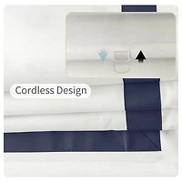 Shadisfy Cordless Pull Down 100% Blackout Roman Shade with Ribbon Border 29"x64"