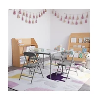 Emma+Oliver Kids 5 Piece Folding Table And Chair Set - Activity