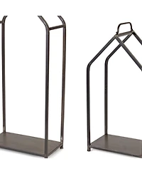 Rustic Firewood Frame Candle Holder- Set of 2 for Cozy Ambiance