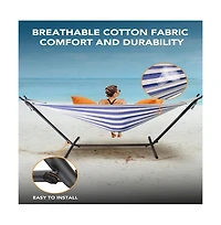 Heavy-Duty Steel Stand Double Hammock: Portable, Easy Assembly