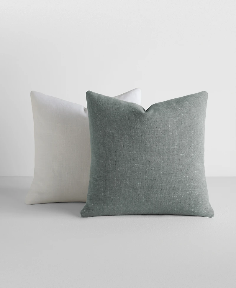 ienjoy Home Slub Cotton Solid 2-Pack Decor Pillows, 20" x