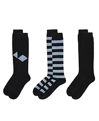Memoi Big Girls 3 Pair Pack Soft Stripe Knee High Socks