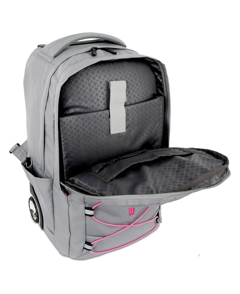 J World Lash Wheeled Backpack with Interior Laptop Sleeve for Travel (19 inch)