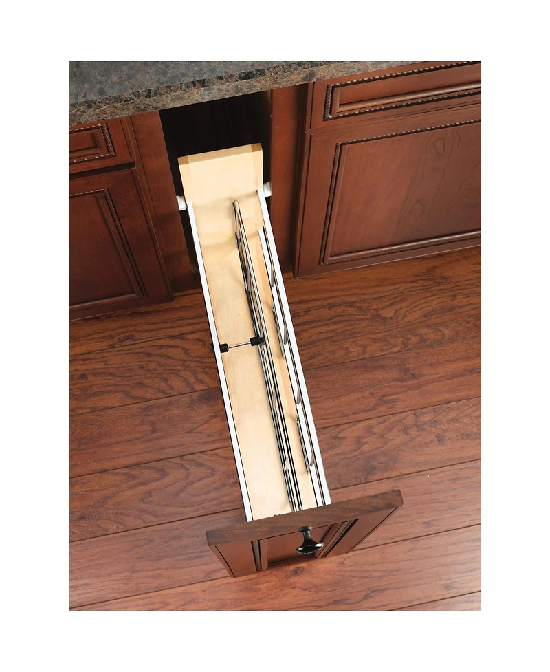 Rev-a-Shelf 6" Pullout Cabinet Tray Divider Organizer w/ Soft-close, 447-bcsc-5C