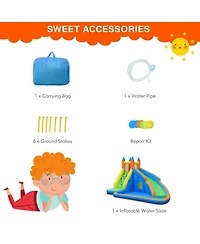 Inflatable Mighty Bounce House Jumper with Water Slide