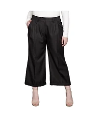 Standards & Practices Plus Pleated Front Cropped Wide Leg Pants