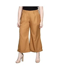 Standards & Practices Plus Pleated Front Cropped Wide Leg Pants