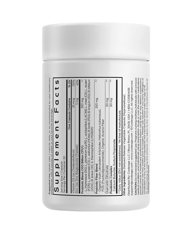 Codeage Probiotic+ 100 Billion Cfu Supplement
