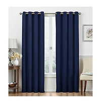 GoodGram 2 Pack: Hotel Thermal Grommet 100% Blackout Curtains