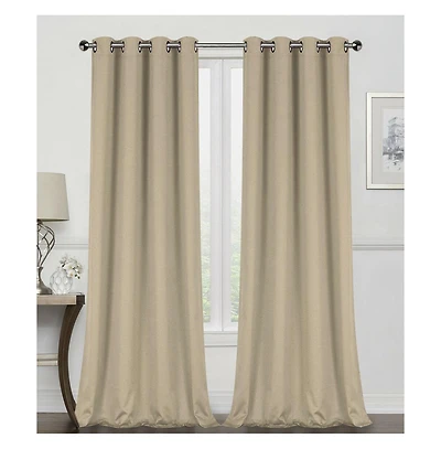 GoodGram 2 Pack: Hotel Thermal Grommet 100% Blackout Curtains