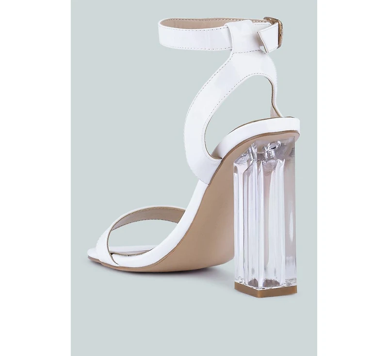 Poloma Clear Block Heel Party Sandals Women