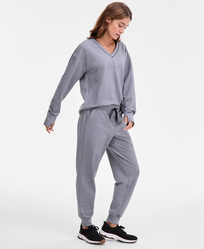 Id Ideology Women's Brushed Rib Jogger Pants, Macy's Exclusive