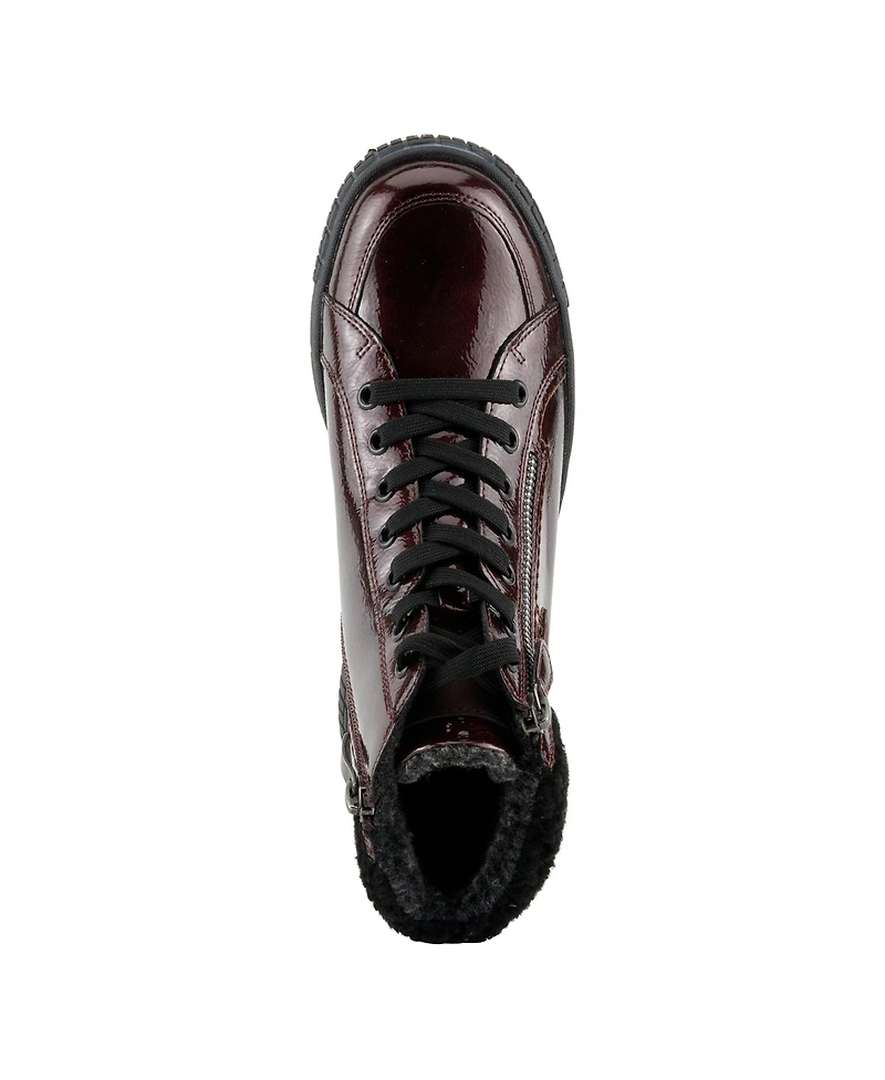 Spring Step Alps Water Resistant Boots with Sherpa Lining and Lace-Up Detail