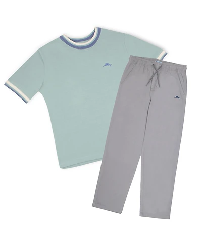 Tommy Bahama Big Boys 2 Piece T-Shirt and Pants Set Outfit
