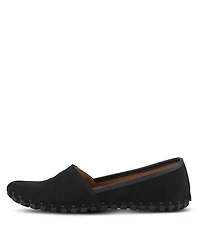 Azura Spring Step Kathaleta Suede Slip-On Comfort Flats with V-Elastic Notch, Arch Support & Removable Insole