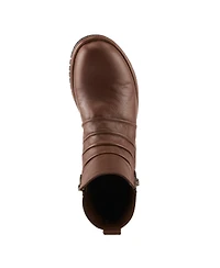 Spring Step Rosado Ruched Leather Bootie with Dual Zippers and Removable Insole