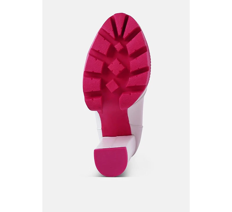 Womens larch cushion collared biker boots