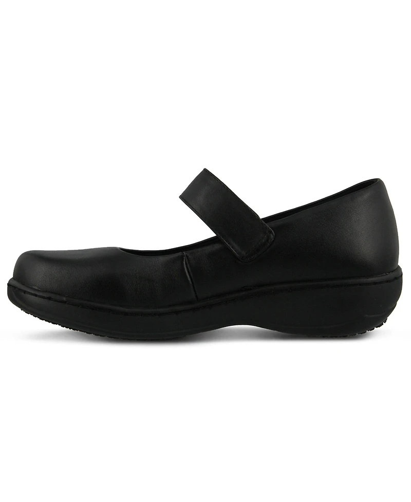 Spring Step Professional Wisteria Leather Mary Jane Work Shoe with Removable Insole and Skid-Resistant Sole