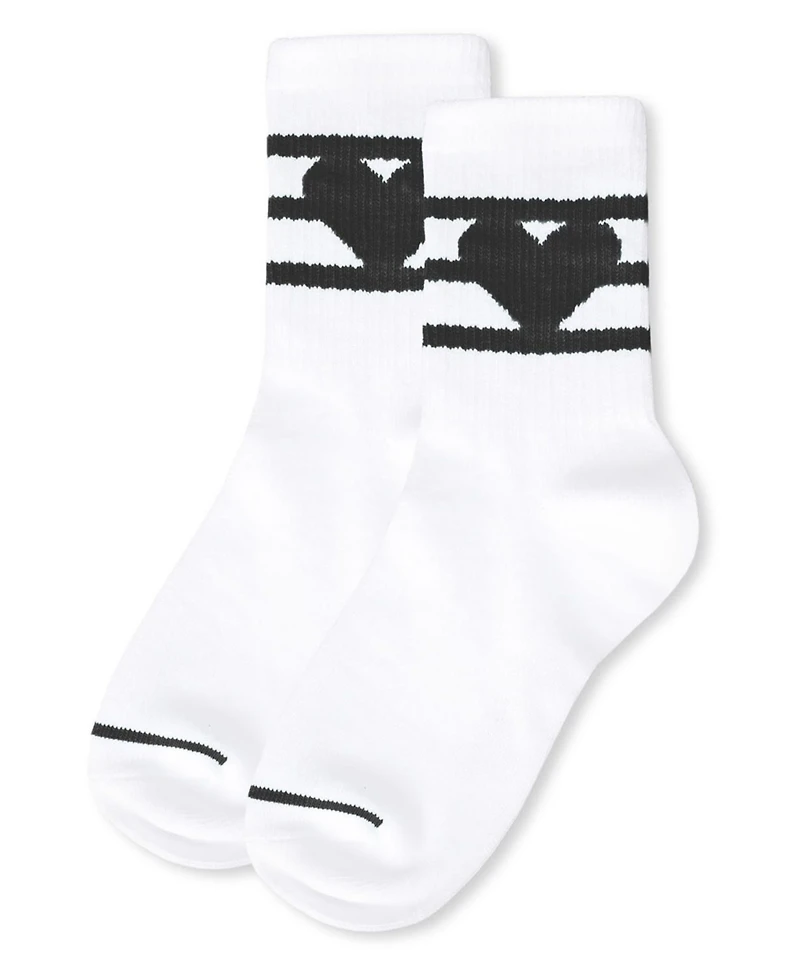 MeMoi Little Girls Sweetheart Cotton Blend Crew Socks