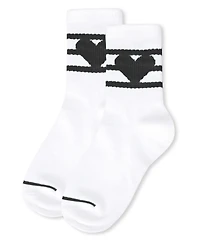 MeMoi Little Girls Sweetheart Cotton Blend Crew Socks