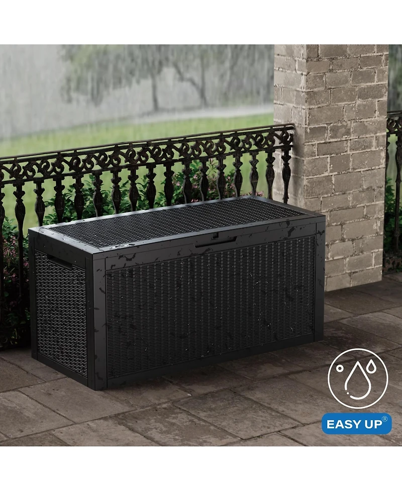 Chic Crate - 100 Gallon Water Resistant Resin Lockable Deck Box