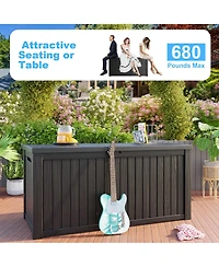 Chic Crate - StormArmor 180Gal LockPro Deck Box - Hurricane-Proof Hdpe Resin w/ QuadLock & UV360 Shield - Mega Outdoor Storage for Pool/Patio Tools
