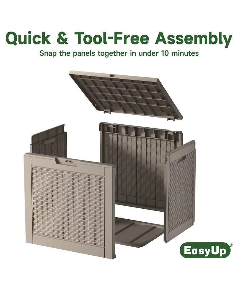 Chic Crate-30-gal Water Resistant Resin Lockable Deck Box
