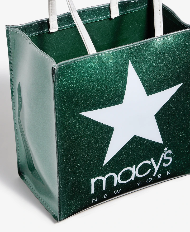 Dani Accessories Macy's Logo Forest Green Shoulder Tote, Macy's Exclusive