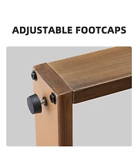 Gymojoy CubeEdge 2-Piece Wicker Outdoor Ottoman Patio Rattan Footrest Seat Steel Frame Foostool with Removable Olefin Cushions