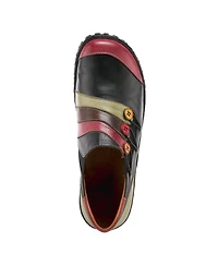 Spring Step Neeta Colorblock Leather Slip-On Shoe with Removable Insole and Flexible Comfort Sole