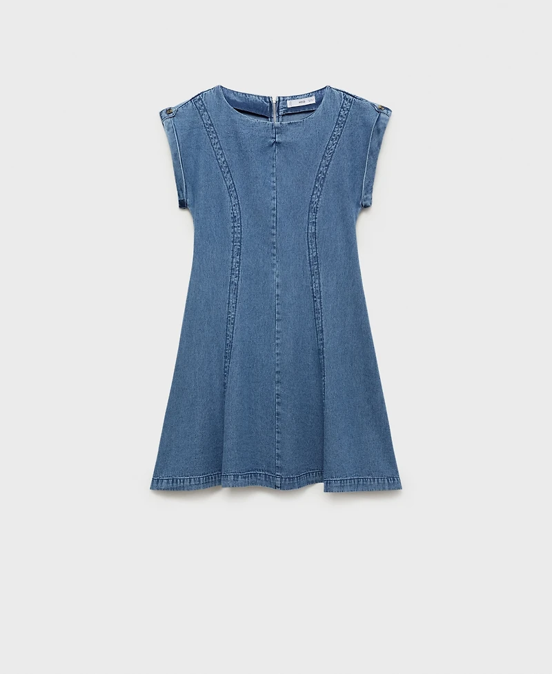 Mango Women's Seam Detail Denim Dress