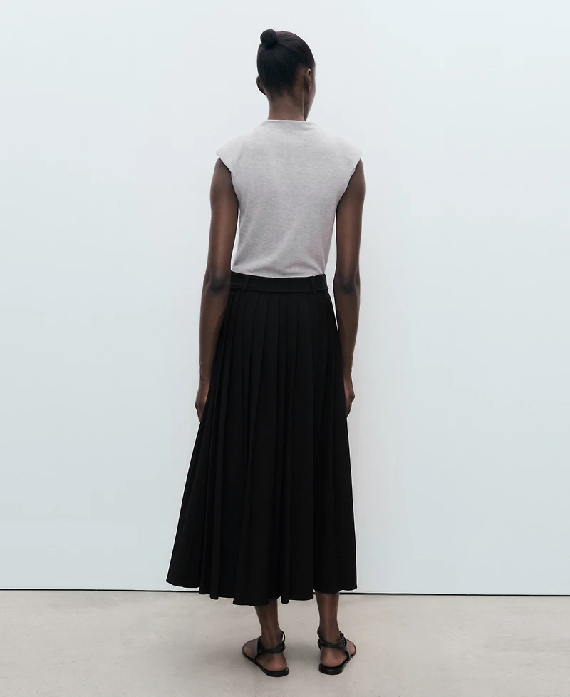 Mango Women's Contrasting Belt Dress