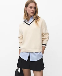 Mango Women's Combined Shirt Sweater
