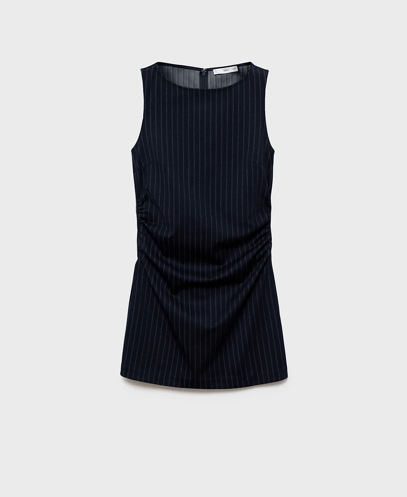 Mango Women's Short Pinstripe Dress