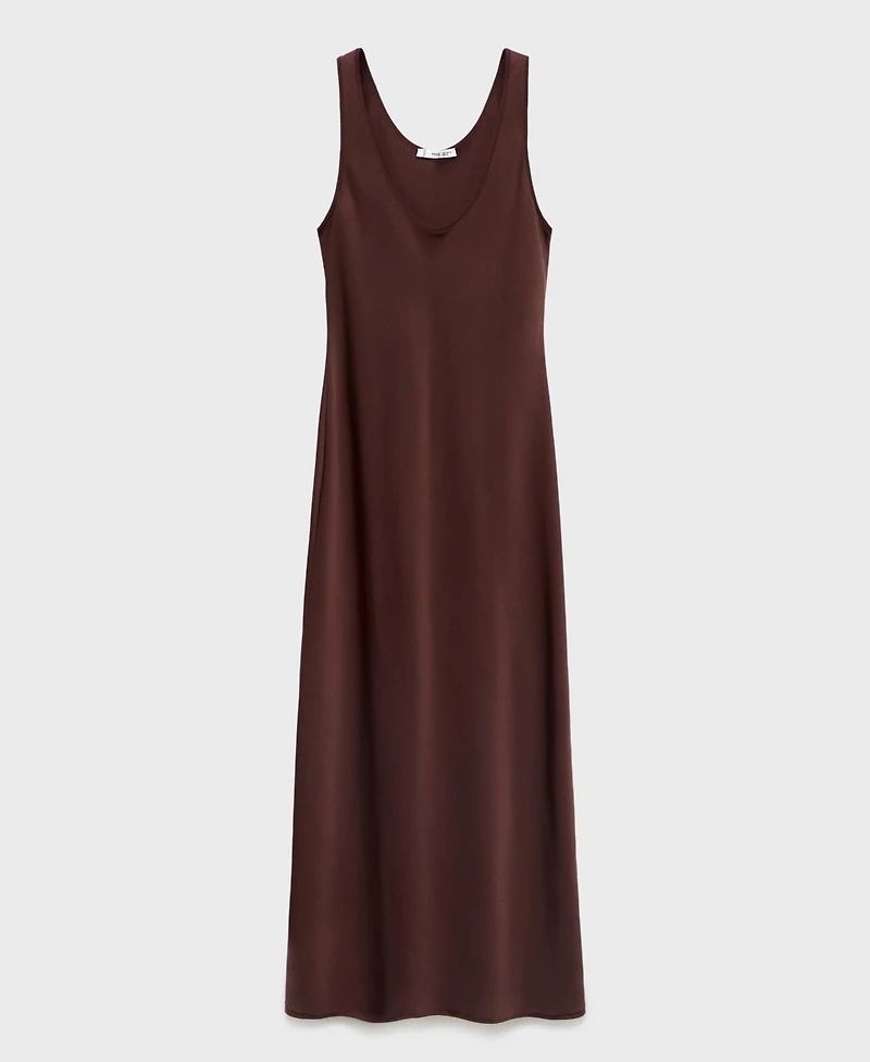 Mango Women's Long Satin Dress