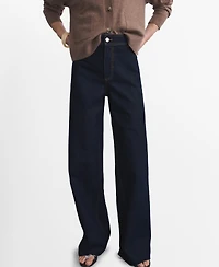 Mango Women's Catherin Culotte High-Rise Jeans