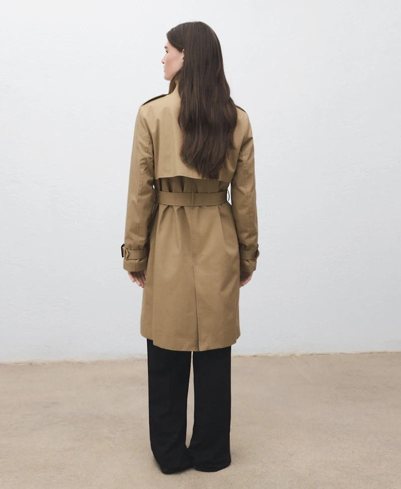 Mango Women's Belted Classic Trench Coat