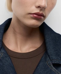 Mango Women's Belted Short Denim Trench Coat
