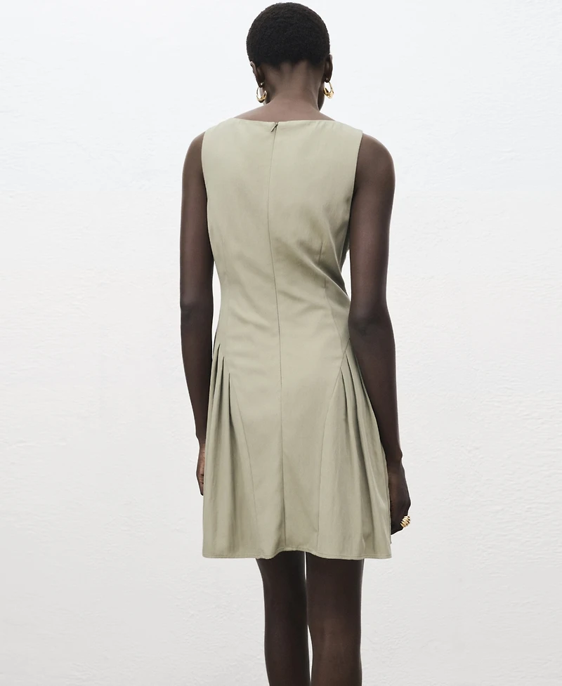 Mango Women's Short Pleated Dress