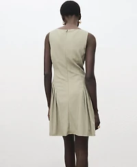 Mango Women's Short Pleated Dress