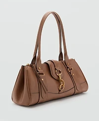 Mango Women's Snap Hook Medium Shoulder Bag