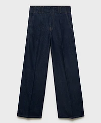 Mango Women's Wide-Leg Denim Pants